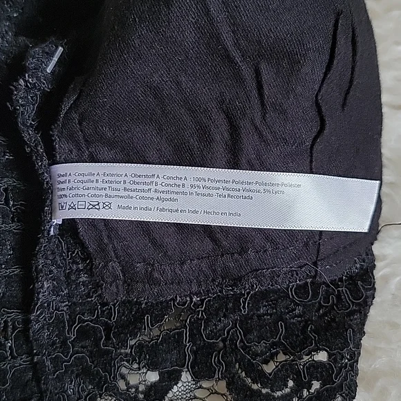 NEW! Free People Intimately Fp Celine Longline Lace Bralette Black - Picture 8 of 9